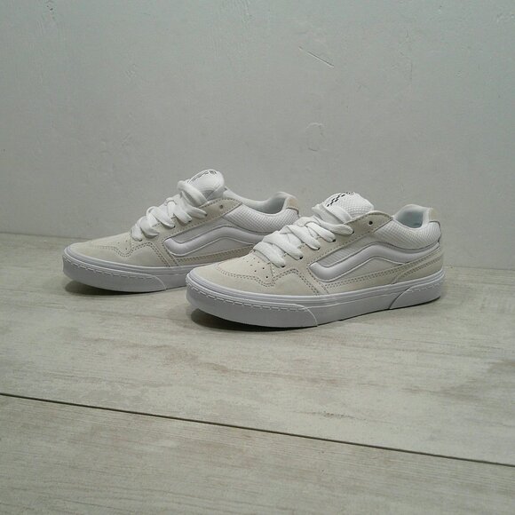 Vans Caldrone Lace up Suede White Sneakers New Size 9 - Picture 9 of 11